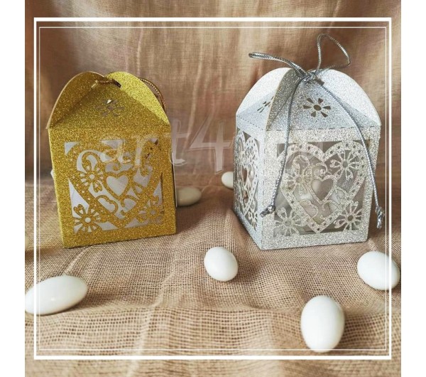  Μπομπονιέρα γάμου lasercut κουτάκι